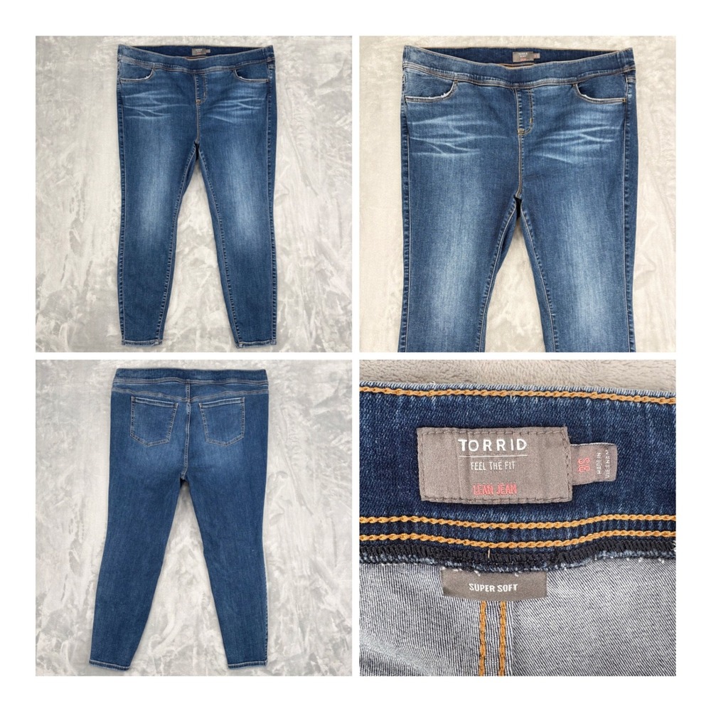 Torrid Lean Jean Jeggings Womens 3S (41x26.5) Pull On Stretch Plus‎ Size Short